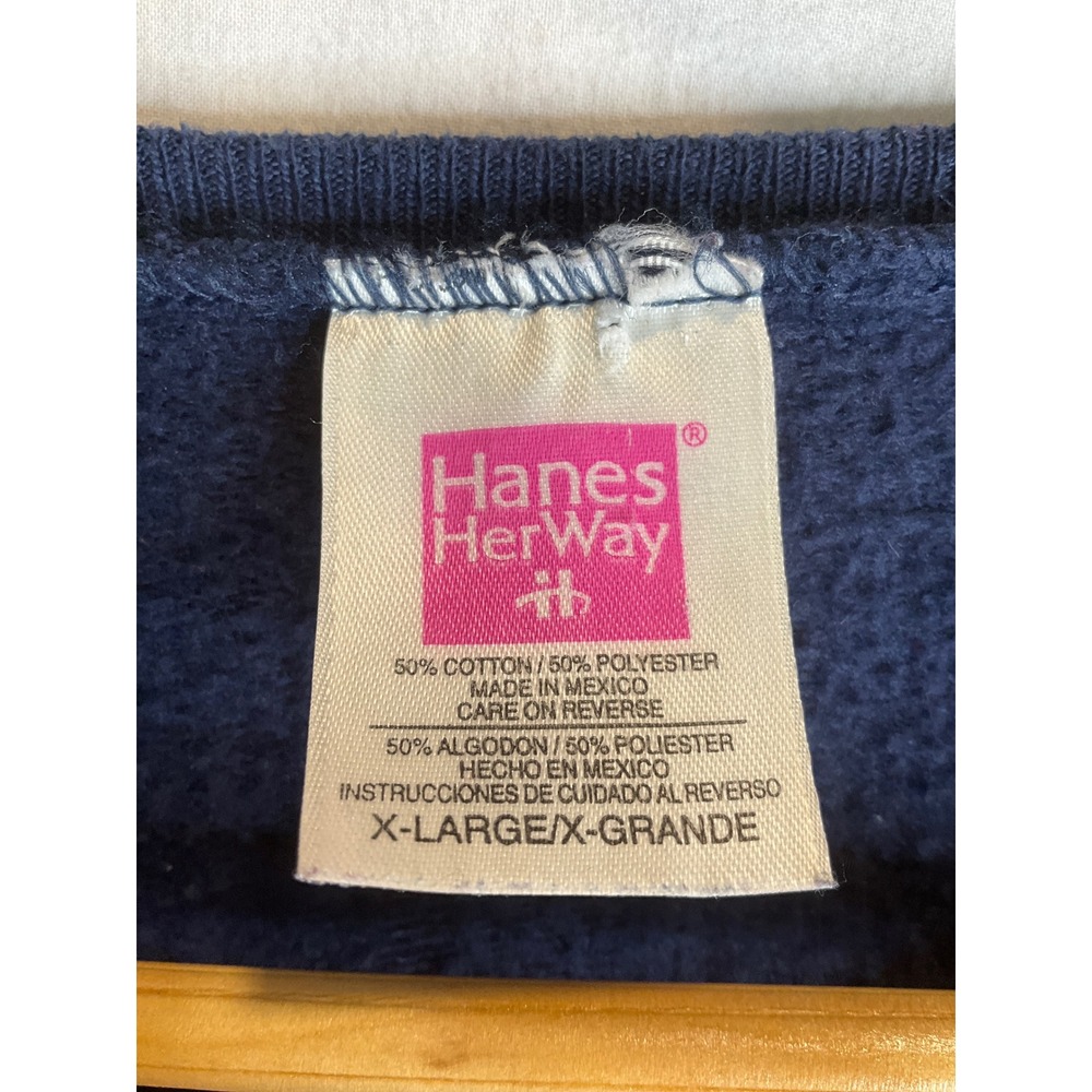 Vtg Hanes Her Way Blazer Patchwork Quilted Fleece Open Cardigan Jacket Casual XL - Picture 3 of 5